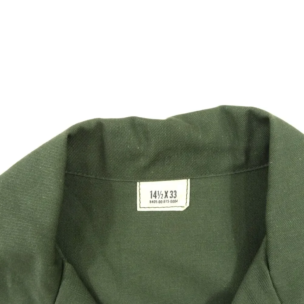 Military Utility Shirt USAF Dura Press Green Short Sleeve Sz 14.5 x 33 1980s